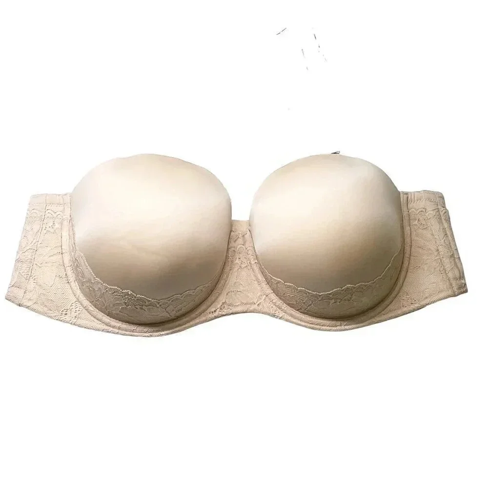 Torrid Tan Beige Push Up Strapless Bra - NO STRAPS INCLUDED - Women's Size 46DD